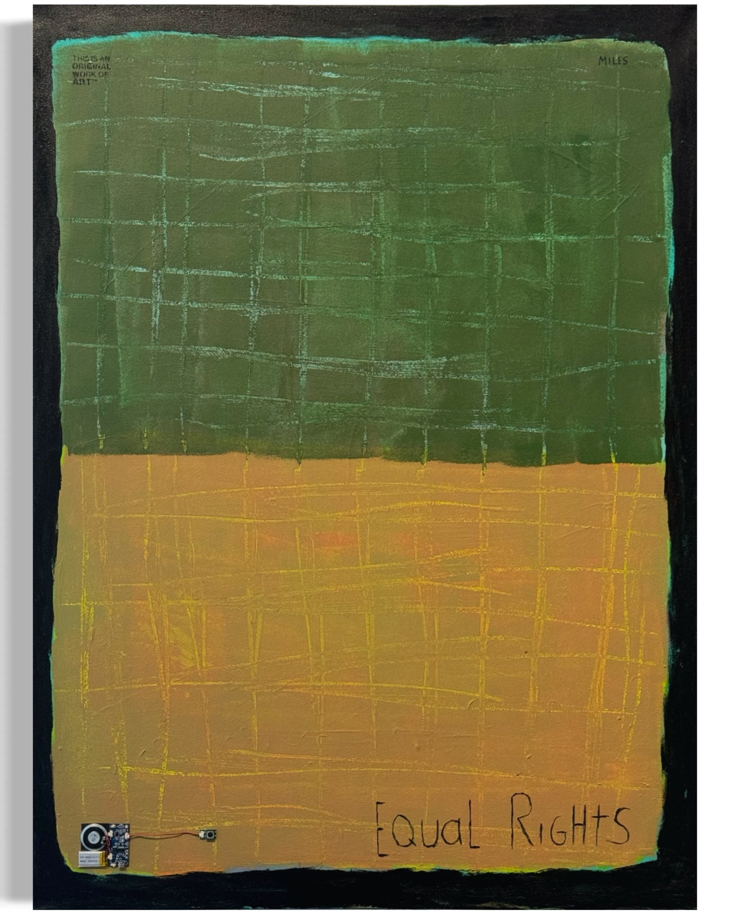 EQUAL RIGHTS a painting by Miles Perry, part of the new series Chromesthesia