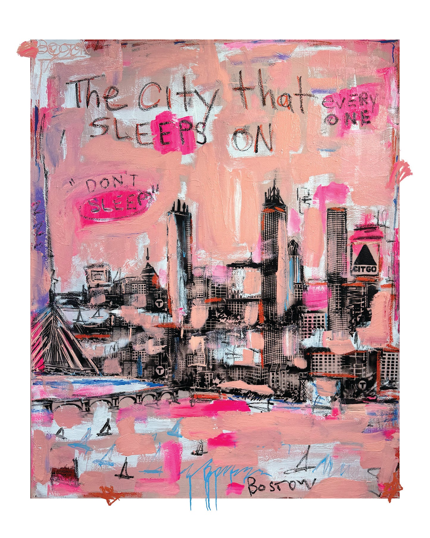 Boston. "The city that everyone sleeps on." signed + archival print