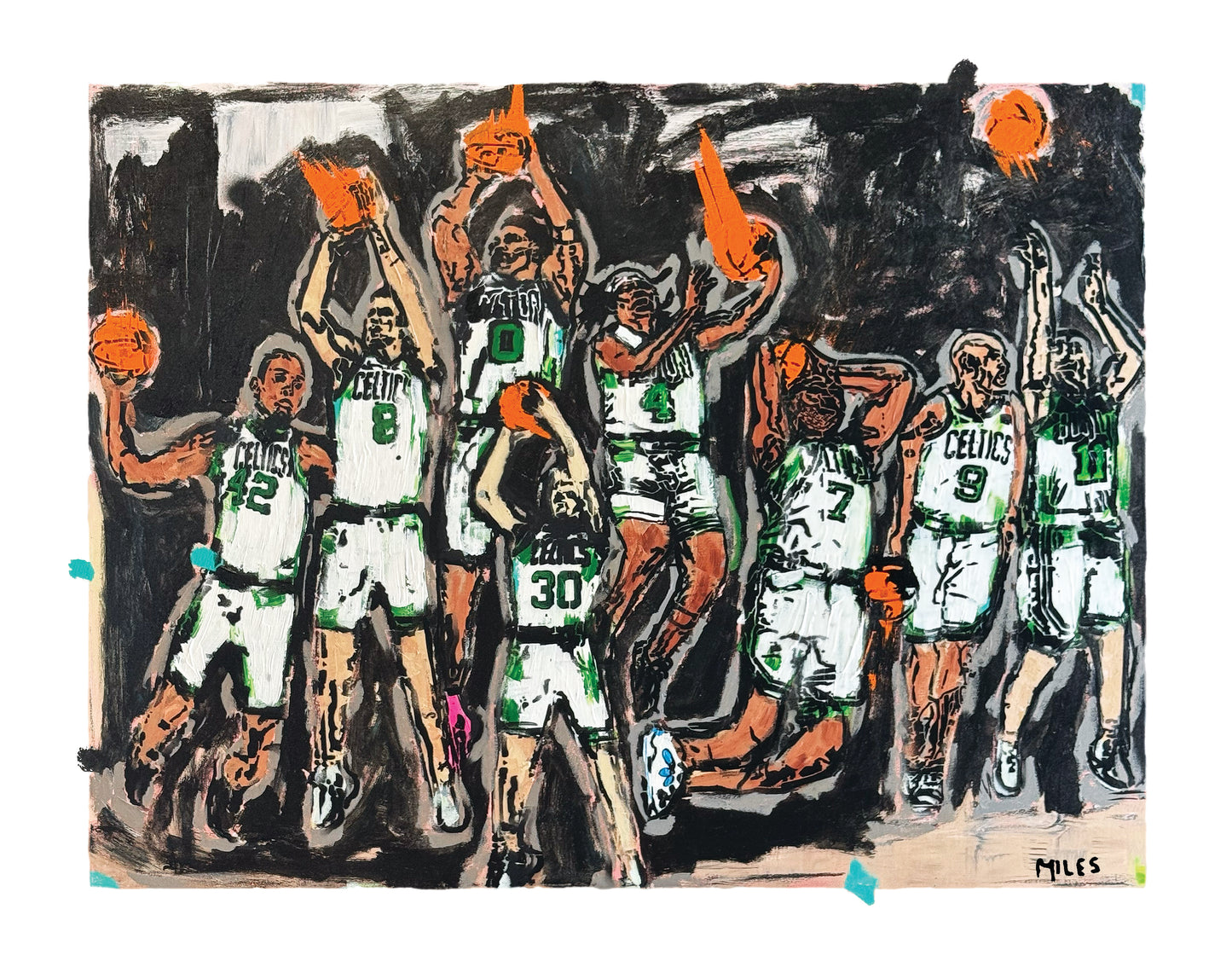 Boston Celtics. 11x14 signed + archival limited edition print.