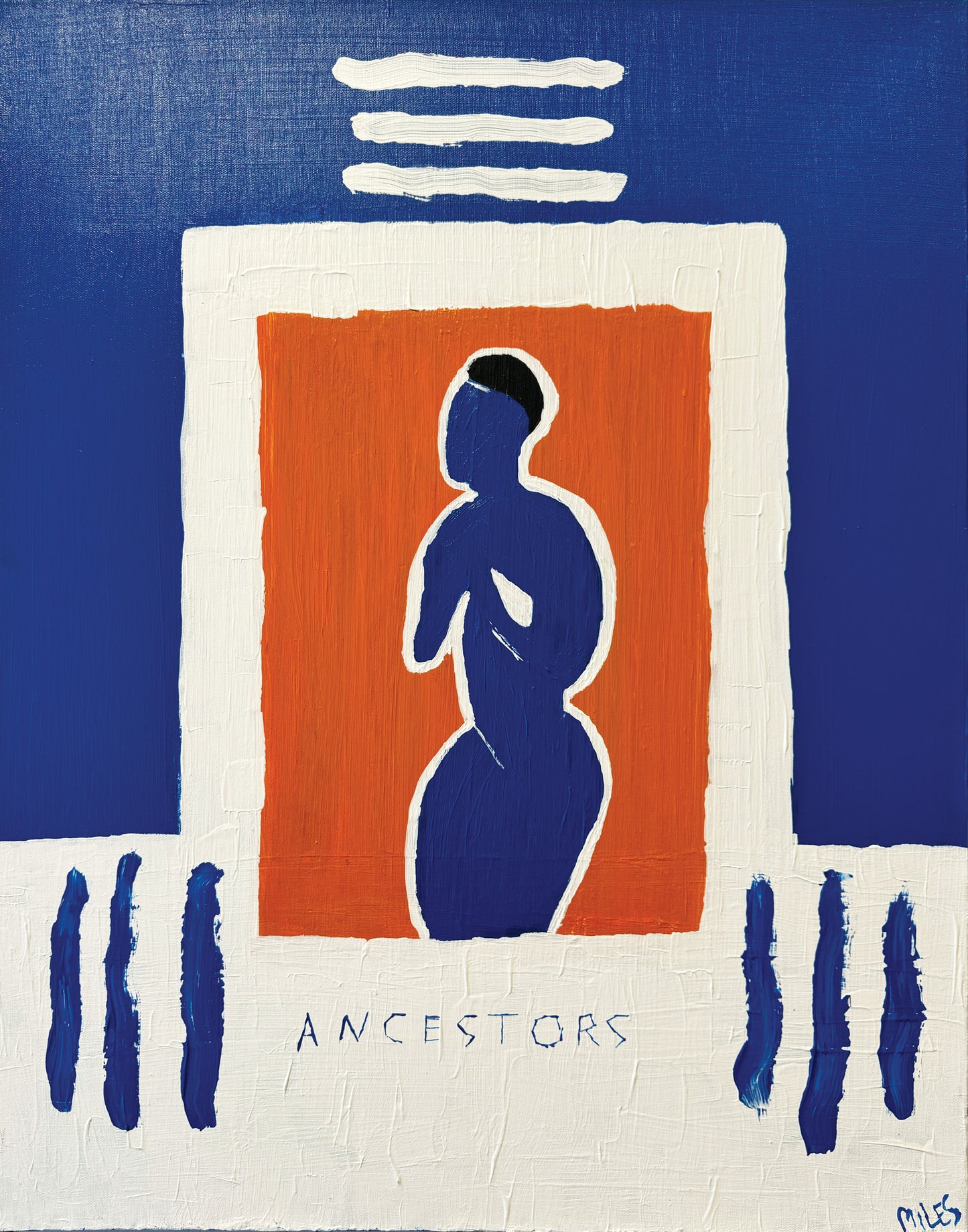 Ancestors, a painting by Miles Perry, part of the new series Chromesthesia