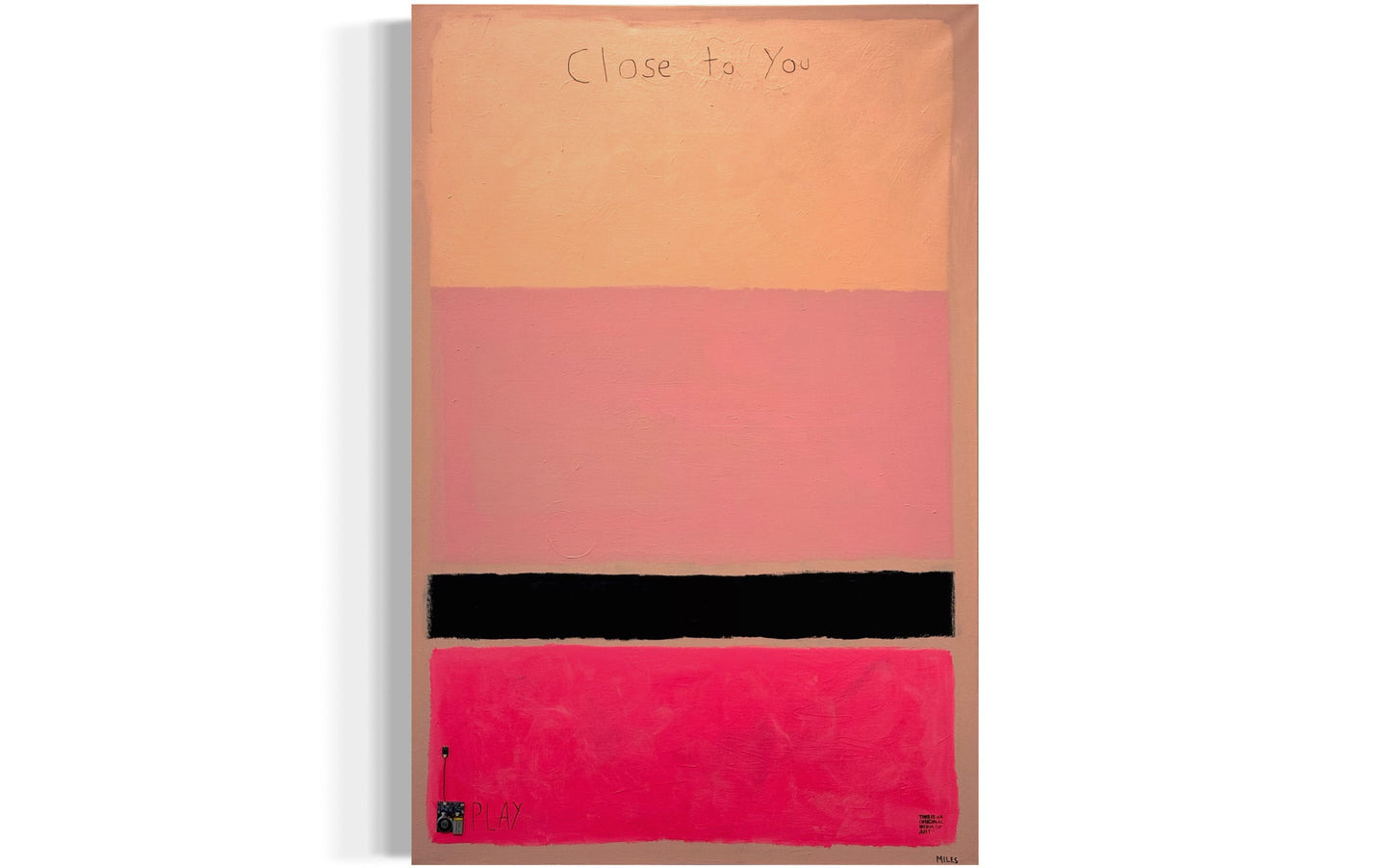 CLOSE TO YOU a painting by Miles Perry, part of the new series Chromesthesia