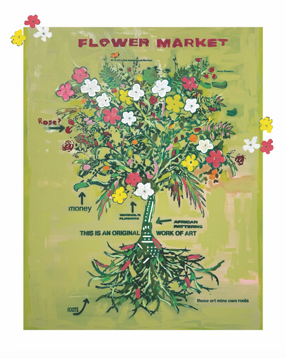 FLOWER MARKET. signed + limited edition print. 11x14
